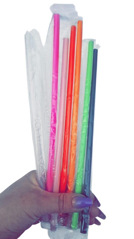 Reusable Plastic Tumbler Straws | Multicolour | Fits 20oz Tumblers