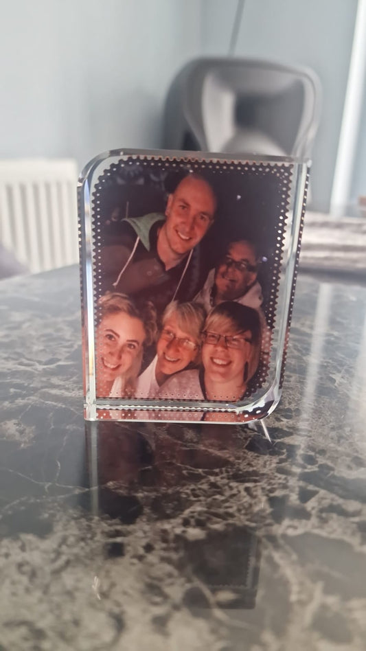 Glass photo block