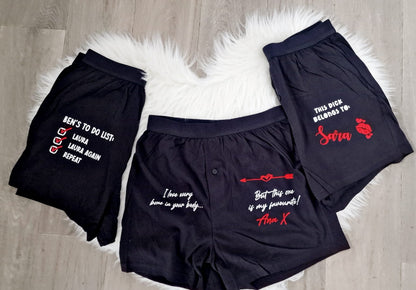 Personalised Boxer Shorts - Belongs To... Valentines Day