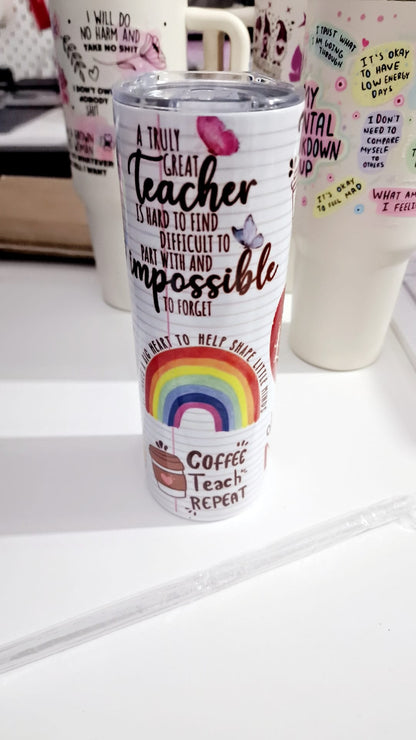 Thank You Teacher 20oz Tumbler - Leavers Gift