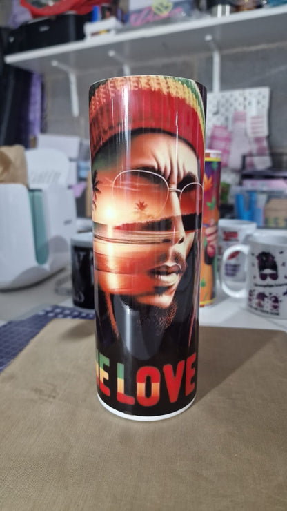 Bob Marley One Love 20oz Tumbler | Reggae Inspired Stainless Steel Travel Cup