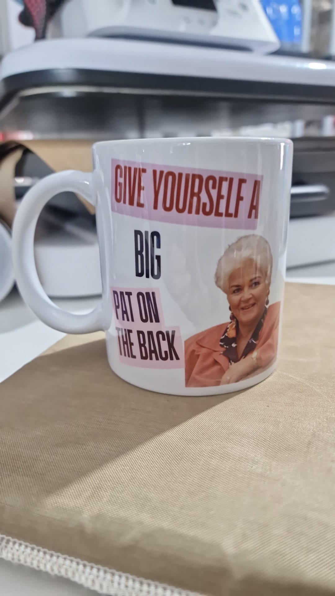 Give Yourself a Big Pat on the Back Funny Novelty Mug