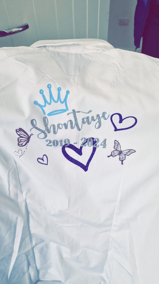 Personalised leavers blouse shirt