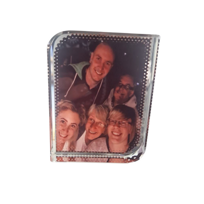 Personalised Glass Photo Block | Custom Photo Keepsake | Clear Display Plaque