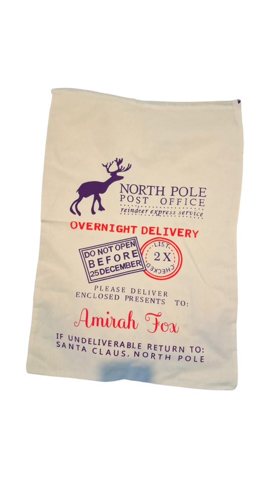 Personalised Santa Sack – North Pole Express Christmas Gift Bag