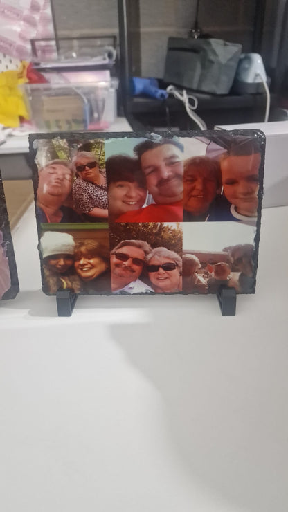 Personalised photo slate - Heart Square Circle