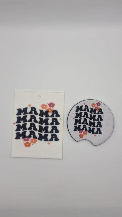 Girly Cute Funny Car Coasters (2 pack) + Air Freshener