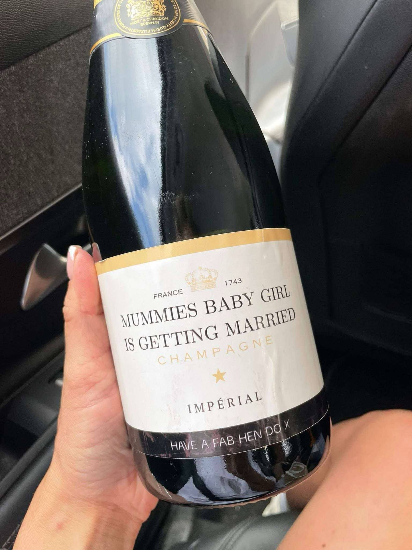 Personalised Moët Bottle Sticker | Custom Champagne Label for Celebrations