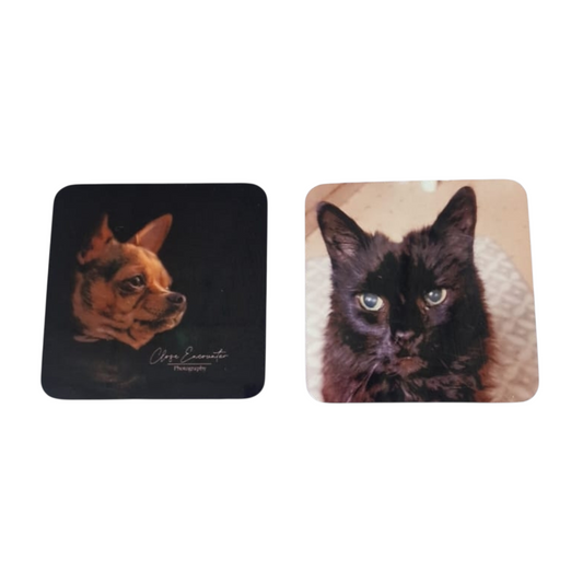 Personalised Drink Coasters | Custom Photo, Name or Text | Set of Coasters
