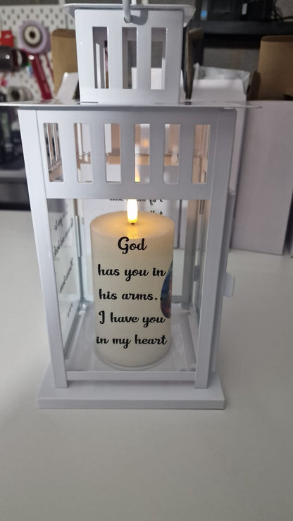 Memorial Lantern Missed Loved One With Candle