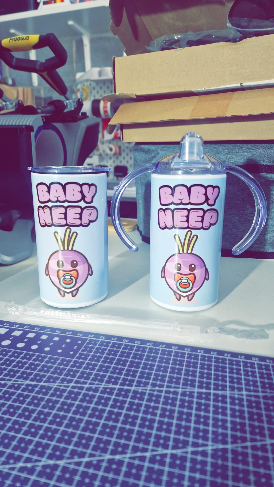 Custom Baby Sippy Cup – Personalised Toddler Training Cup with Handles
