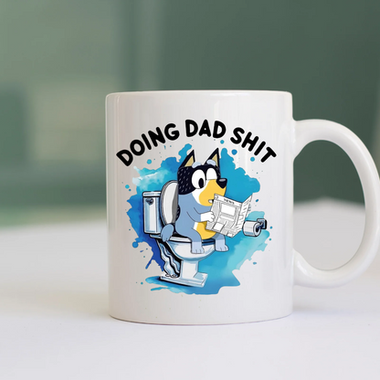 Doing Dad Sh*t Funny Mug | Rude Dad Toilet Humour Cup