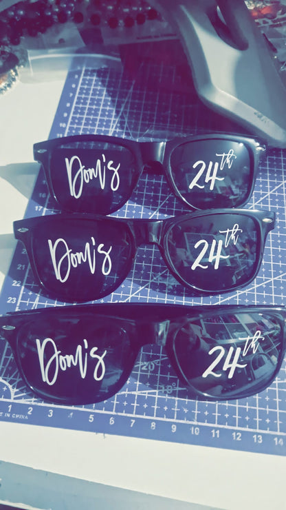 Personalised Wedding Sunglasses | Custom Names & Date | Bride & Bridal Party Glasses