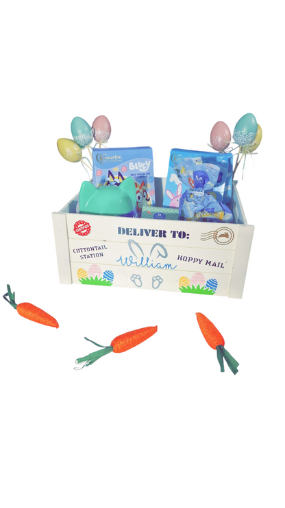 Easter Personalised Wooden Crate - Egg Box