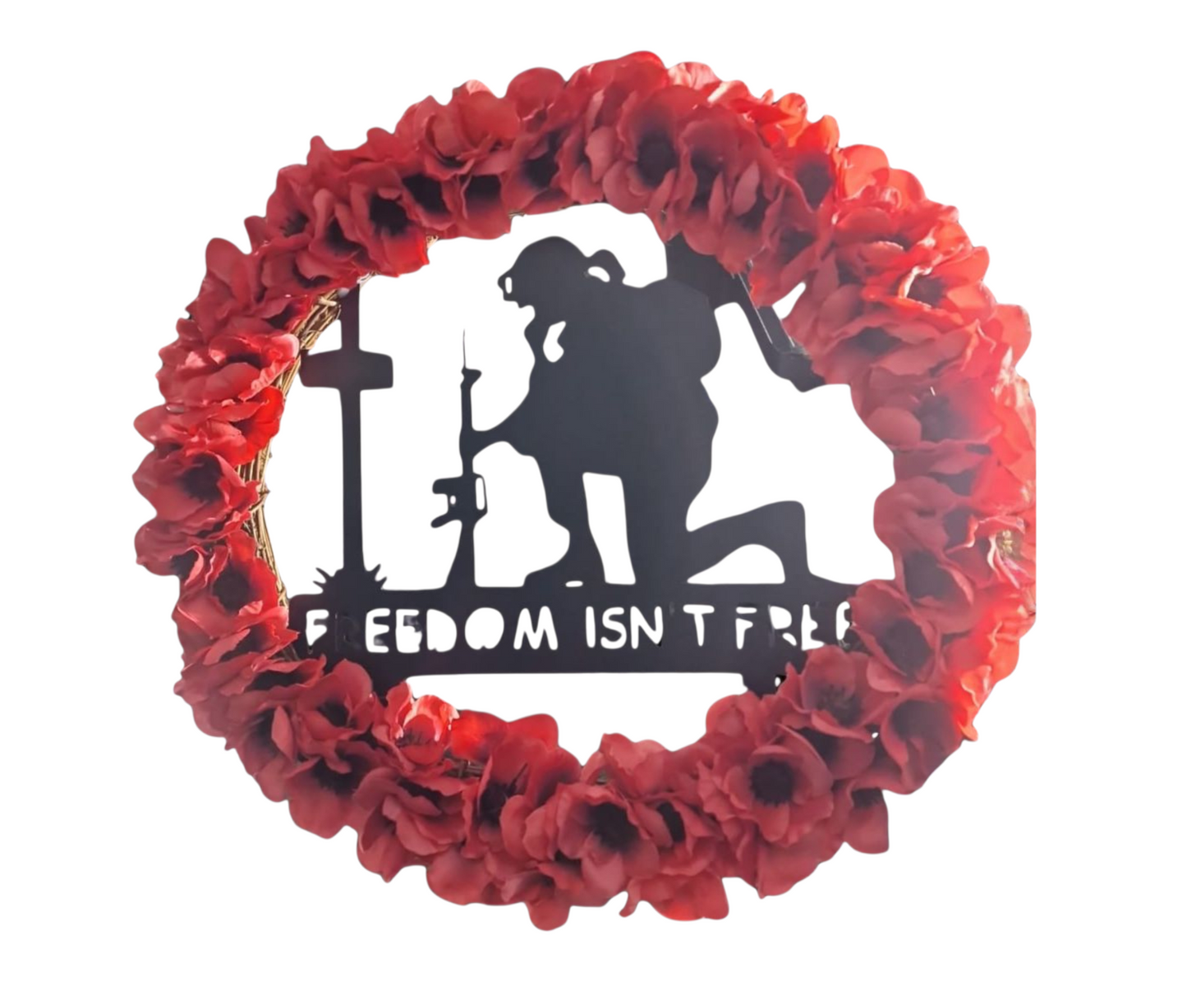 Remembrance Poppy Wreath – Memorial Tribute Wreath- Large 40cm