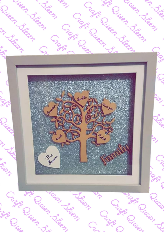 Custom Family Tree Shadow Box Frame
