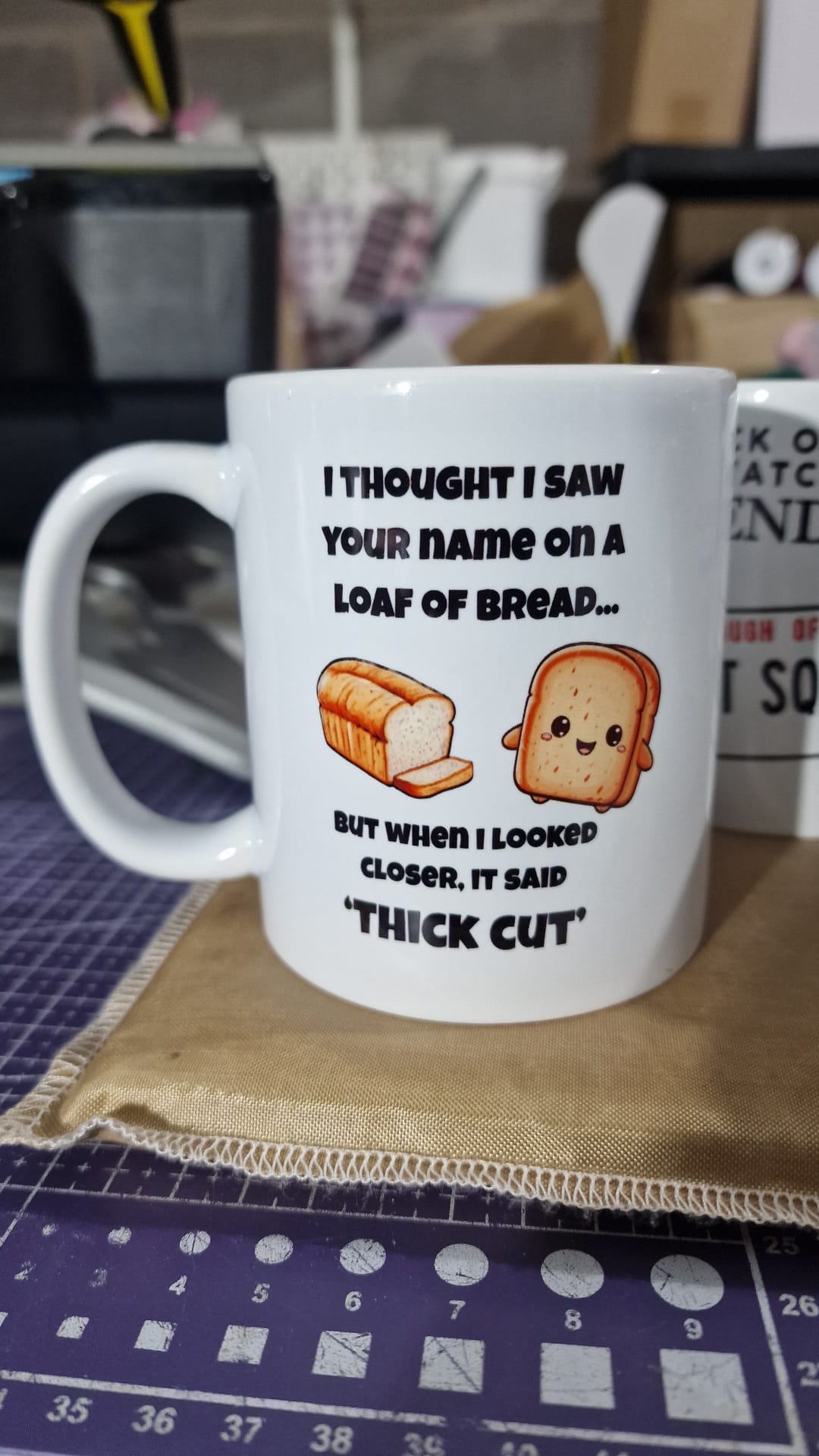 Funny Thick Cut Bread Mug | Cheeky Novelty Coffee Mug