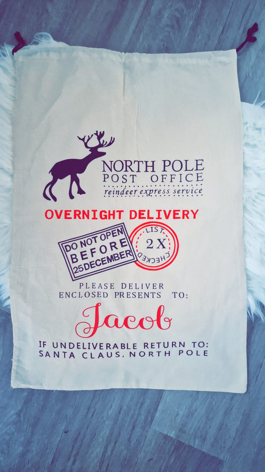 Personalised Christmas Santa Sacks Decorations