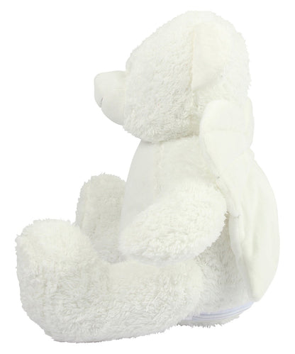 Memorial Keepsake Angel Bear With Wings - Personalised- Photo - Text -Large