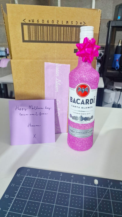 Glitz Glitter Custom Bottles - Malibu Vodka Bacardi Sours Prosecco