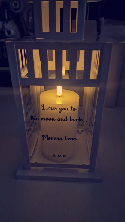 Memorial Lantern Missed Loved One With Candle