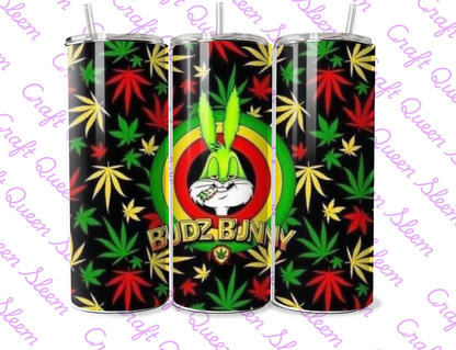 Adult Novelty Leaf Pattern Tumbler – 20oz Skinny Stainless Steel Cartoon-Style Design Cup