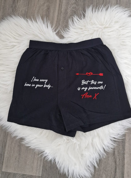 Personalised Boxer Shorts - Every Bone... Valentines Day