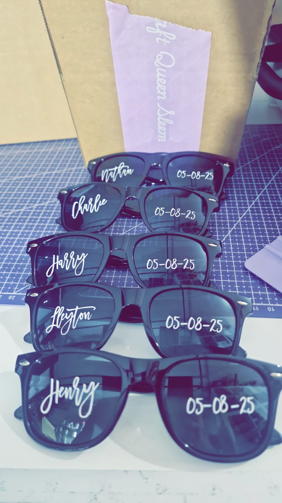 Personalised Wedding Sunglasses | Custom Names & Date | Bride & Bridal Party Glasses