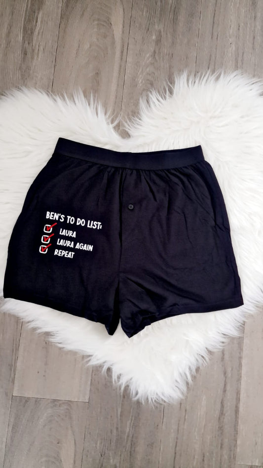 Boxer shorts - to do list...